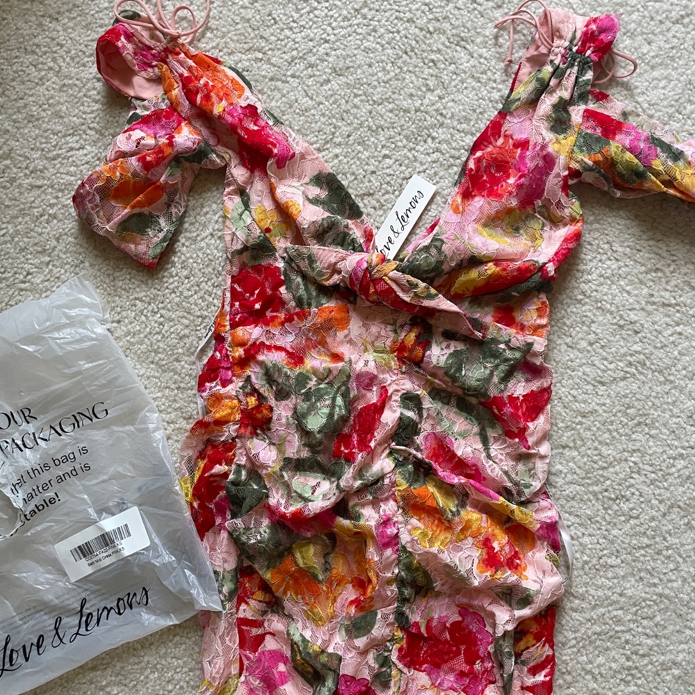 NWT For Love & Lemons Beth Midi Dress - Picture 4 of 7